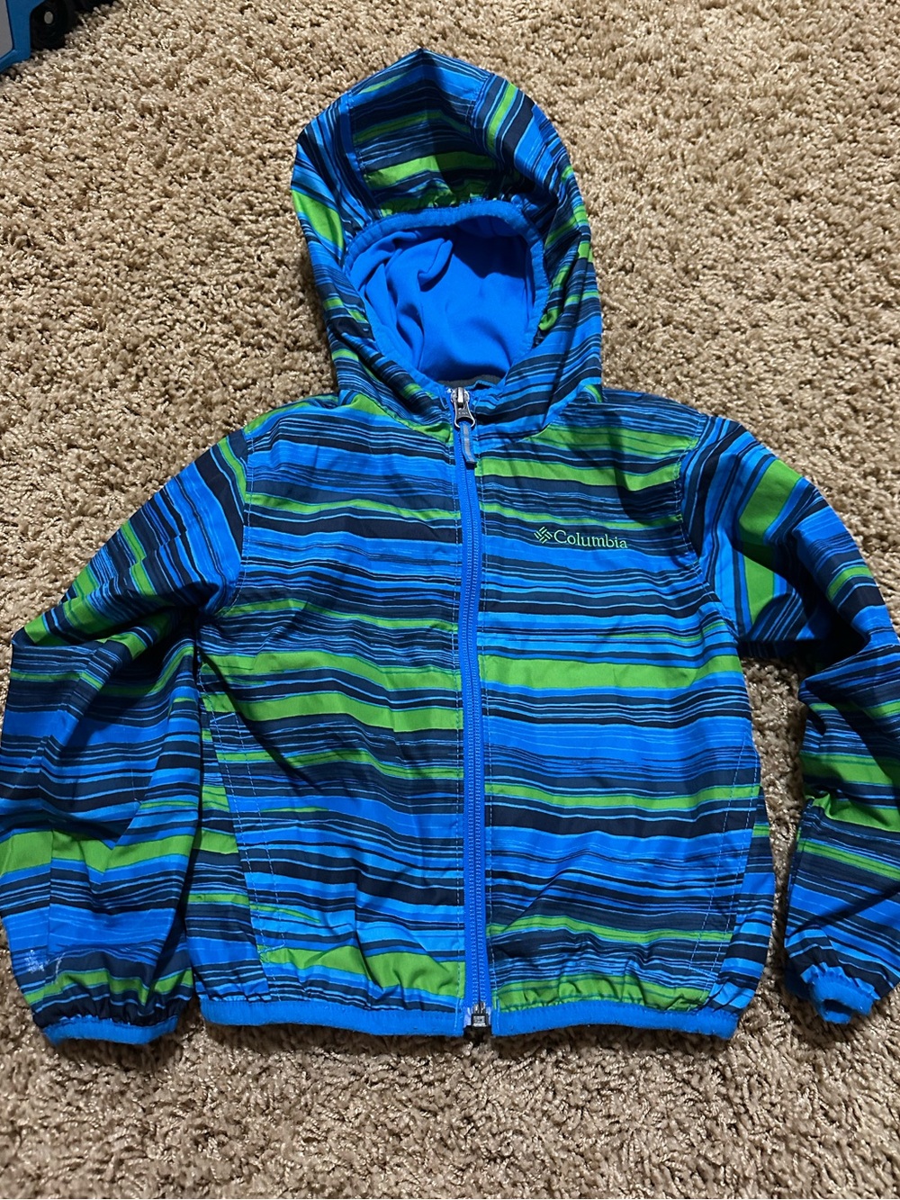 Columbia Striped Windbreaker Jacket 3T Boys